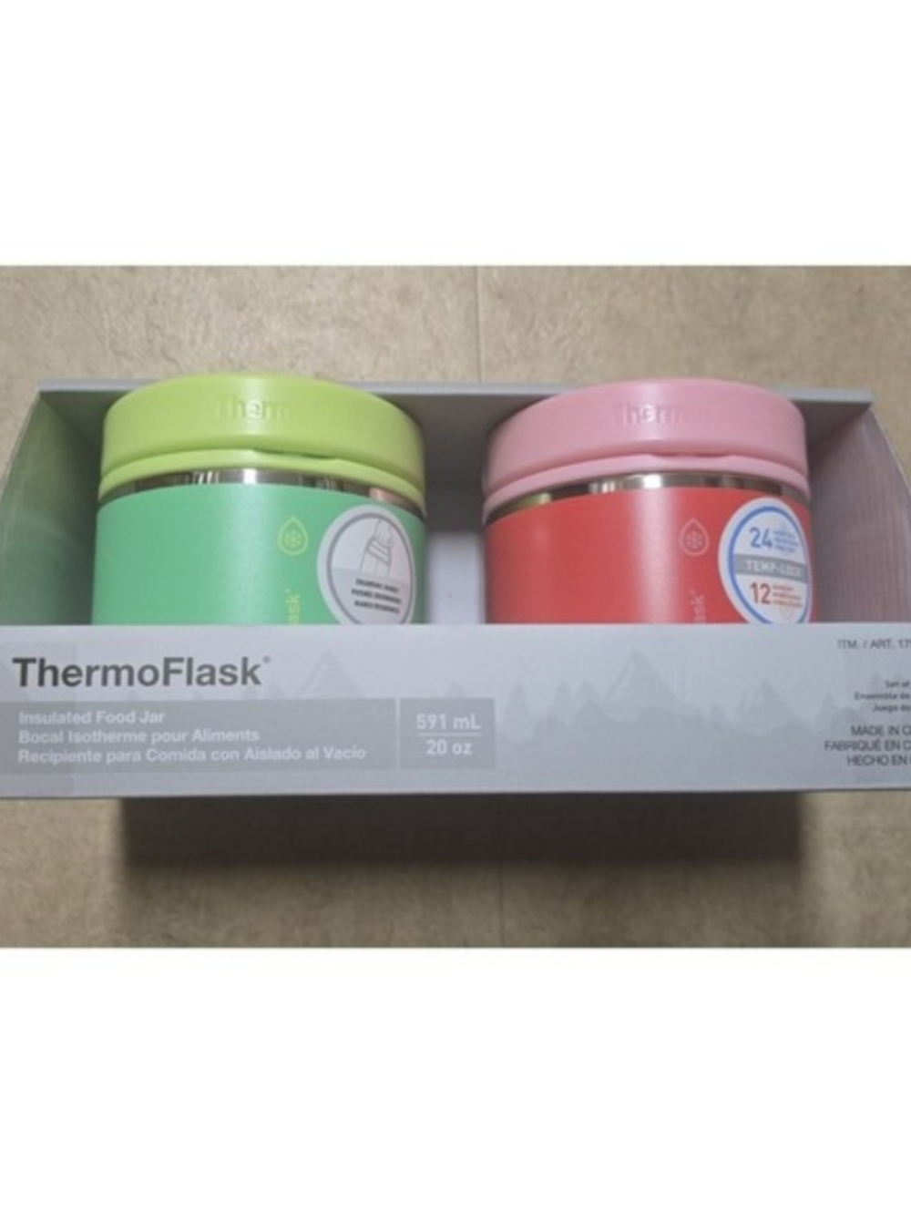 ThermoFlask 20-Oz insulated food jar set 2-pack